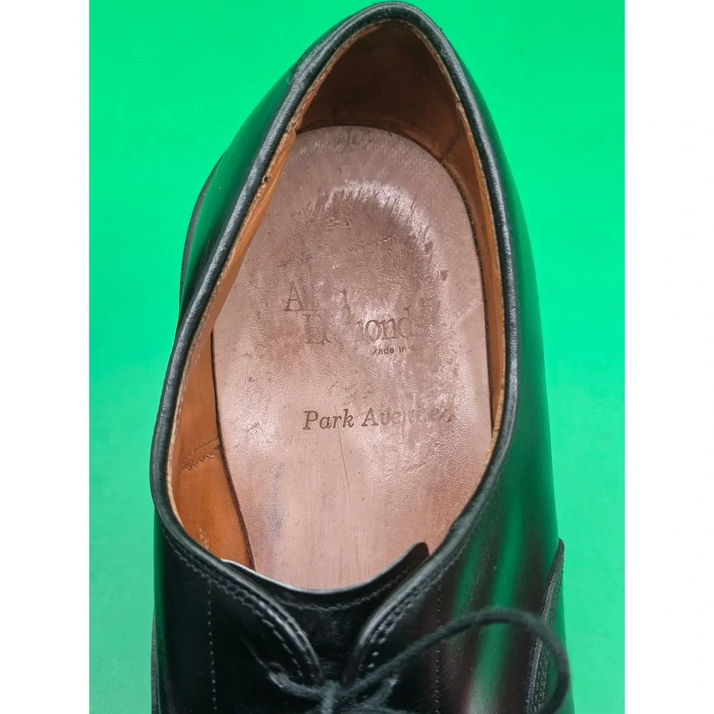 Allen Edmonds Park Avenue Black Leather Cap Toe Oxford Dress Shoes Mens 14 EEE
